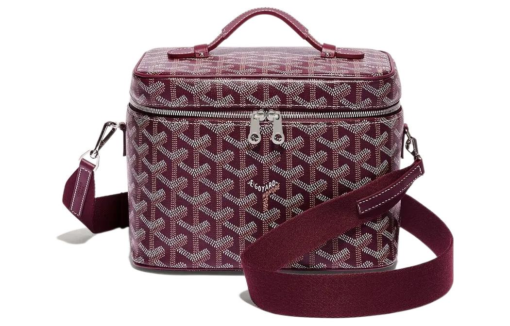 GOYARD Dog's Teeth Bag Straps Small Size Unisex Burgundy