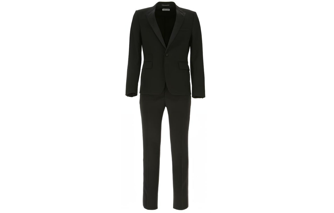 SAINT LAURENT Silk trimmed Suit