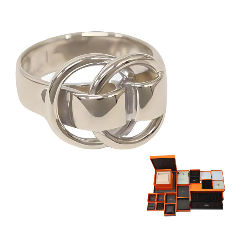 HERMES 925 Sterling Silver Rings Women's Silver