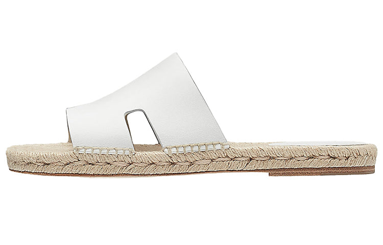 HERMES Antigua Stylish Sandals Men's White