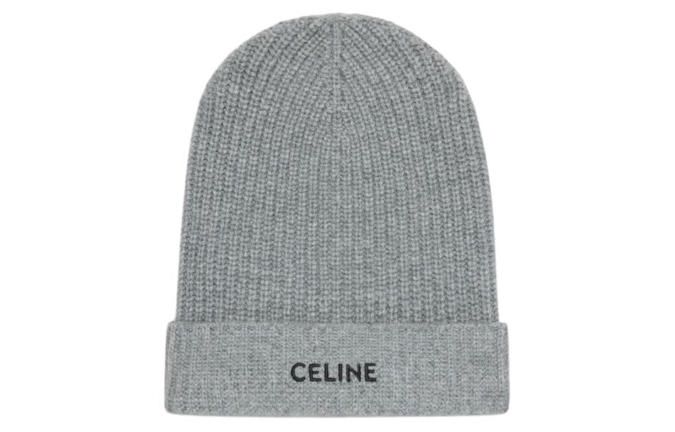CELINE Cashmere Beanies Men's Gray
