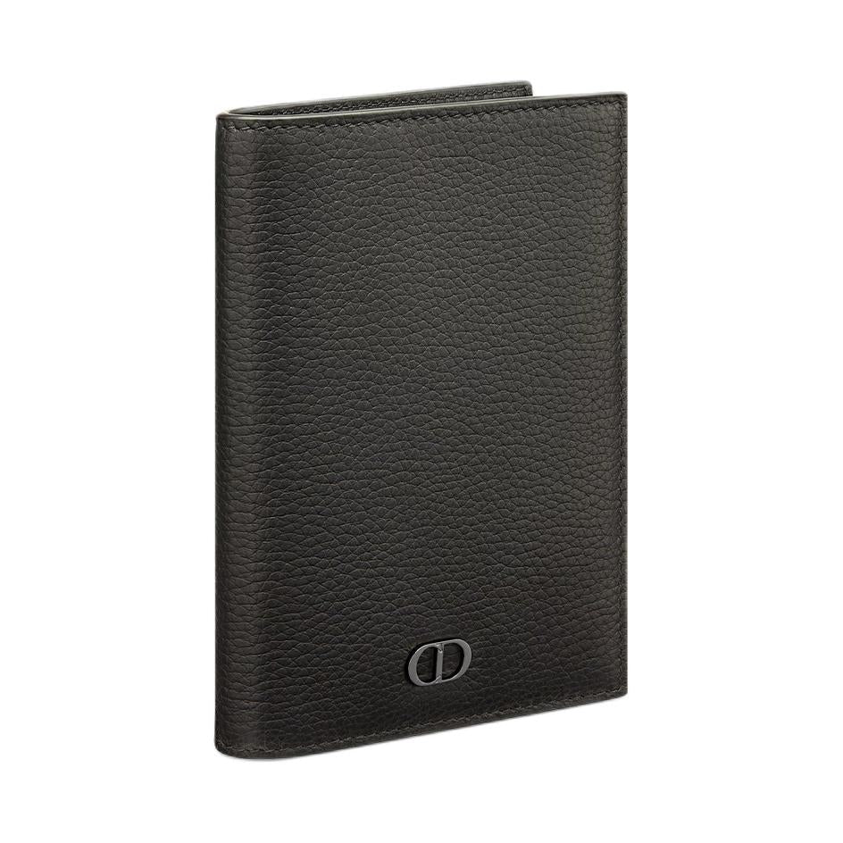 DIOR Cow Leather Passport Holder Regular Men's Black