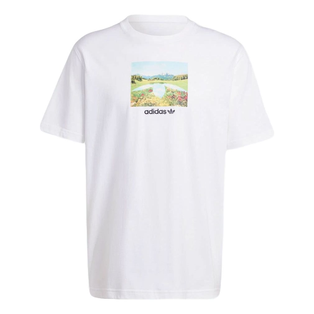 adidas Day Graphic T-shirt Asia Sizing 'White' JF2858