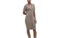 HERMES Short Sleeved Dresses Women's Gray