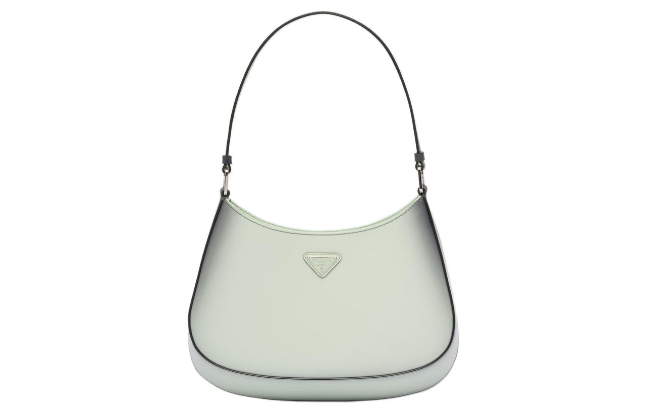 PRADA Cleo Leather Hobo Bag Handbag Shoulder Bag Women's Gradient Green