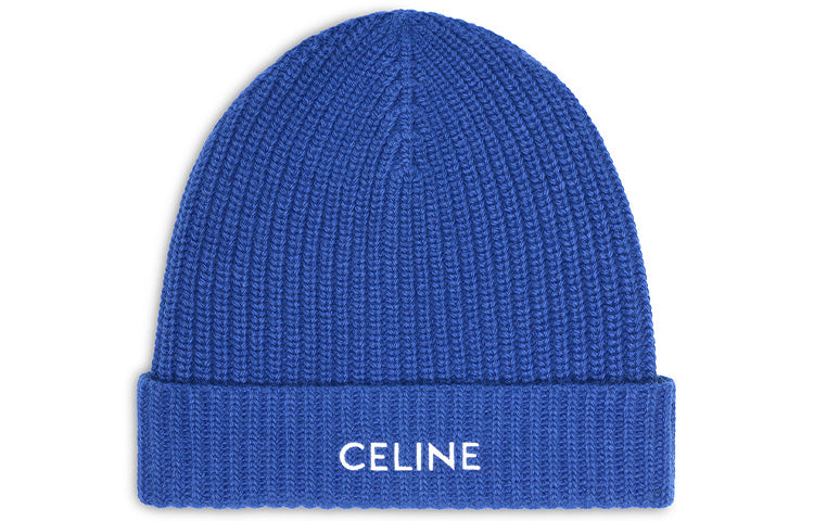 CELINE Embroidered Wool And Angora Beanie