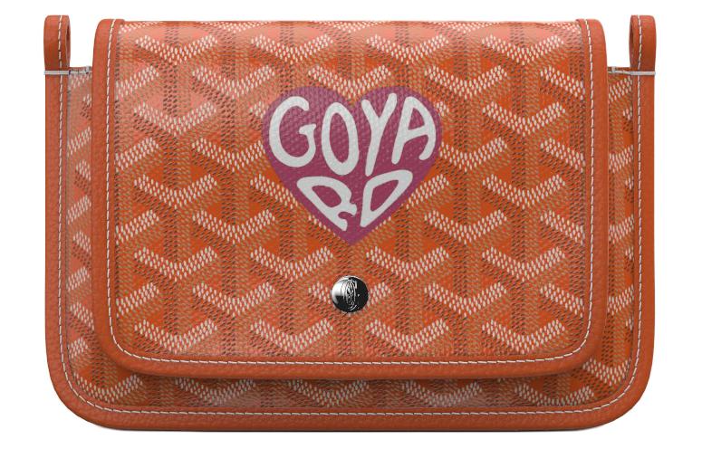 GOYARD Plumet Canvas With Leather Envelope Bag Crossbody Bag Shoulder Bag Unisex Orange/Multicolor Pink Small Heart