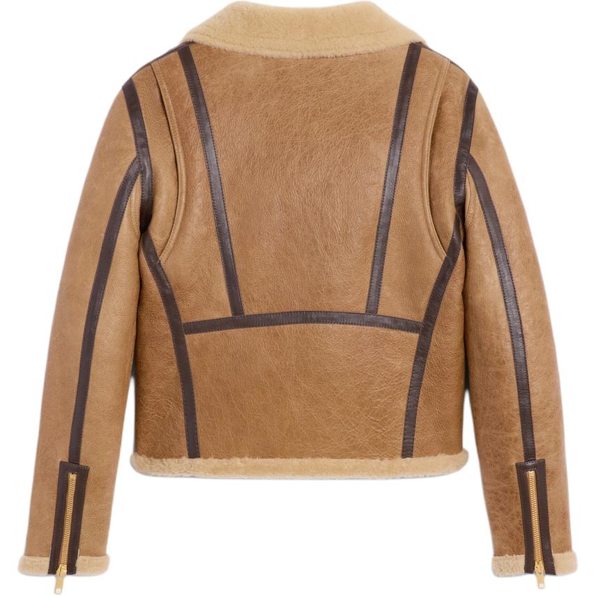 CELINE Biker Jacket In Lambskin Shearling