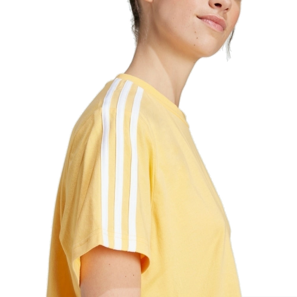 (WMNS) adidas Essential T-Shirt Asia Sizing 'Yellow White' IS1575