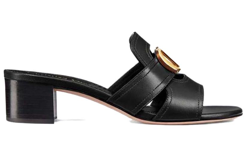 DIOR 30 Montaigne Stylish Sandal 5cm Women's Black