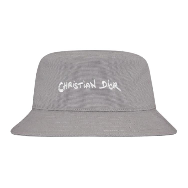 DIOR Cotton Bucket Hats Men's Gray