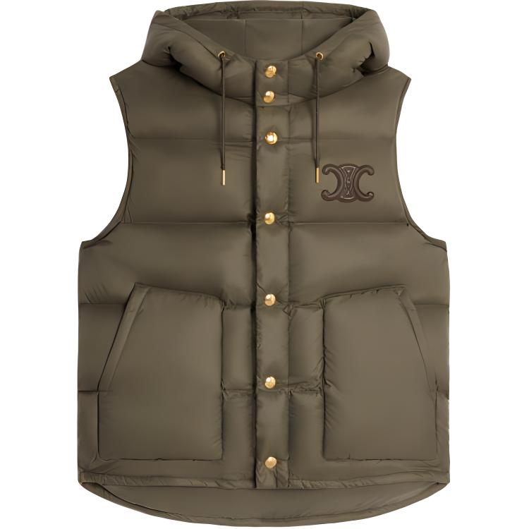 CELINE Sleeveless Down Jacket In Lightweight Nylon