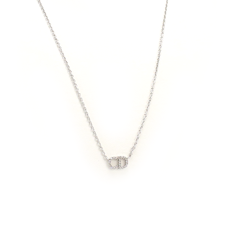 DIOR Metal Necklaces Women's Silver
