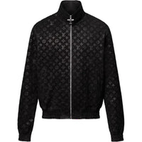 LOUIS VUITTON 1AHBUL Monogram Debossed Leather Tracksuit Jacket