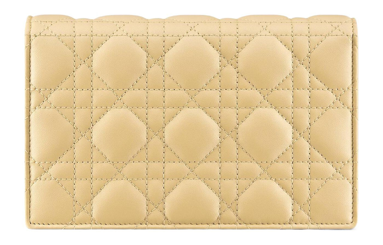 DIOR Lady Dior Sheepskin Handheld Shoulder Bag Crossbody Bag Women's Light Yellow
