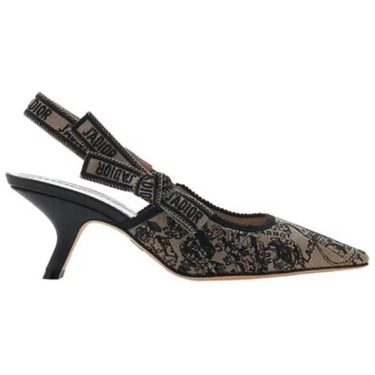 DIOR J'Adior Slim Heel High Heels Women's Beige Black