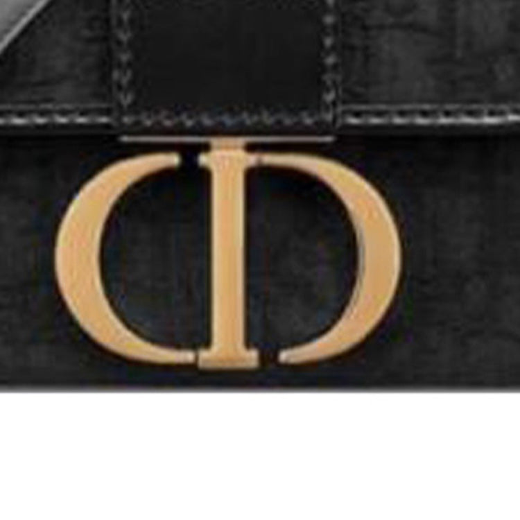 DIOR 30 Montaigne Jacquard Shoulder Bag Crossbody Bag Women's Black