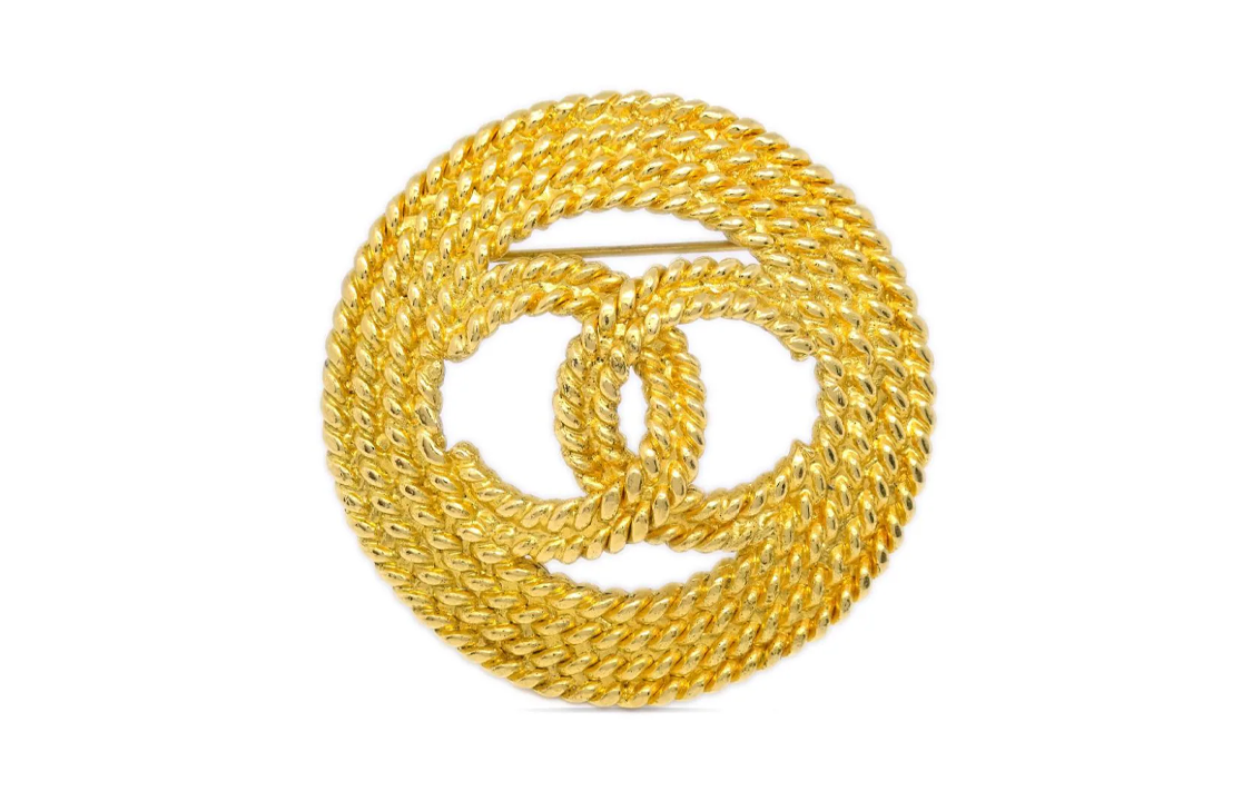 CHANEL 1993 Cc Chain Brooch