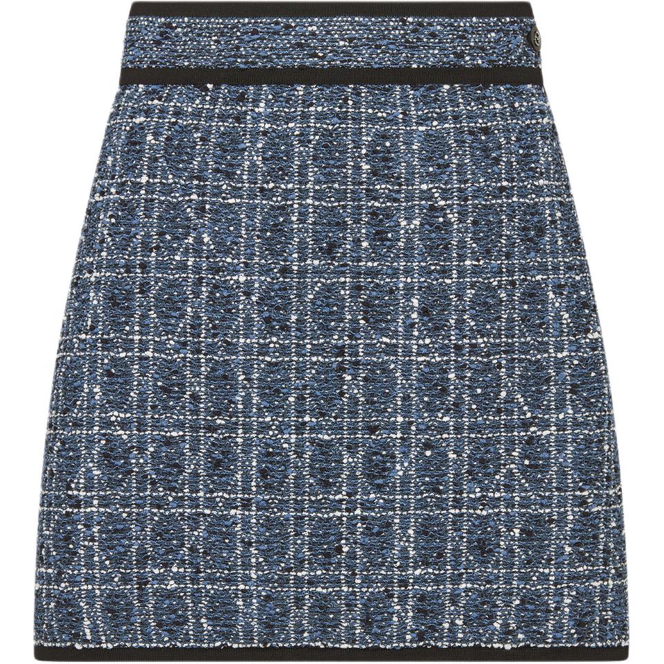 DIOR SS25 Casual Short Skirts Women's Blue White Mixed Color