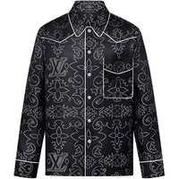LOUIS VUITTON Printed Long-Sleeved Silk Pyjama Overshirt