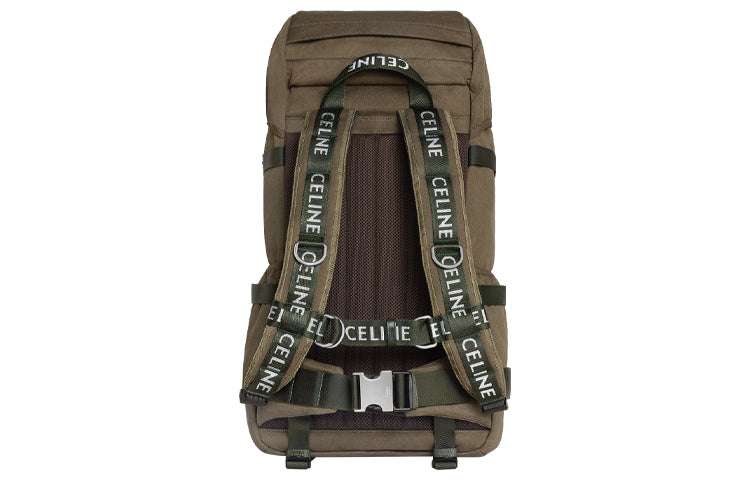 CELINE Cotton Backpack Men's Khaki