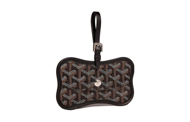 GOYARD Chien Gris Canvas With Leather Pet Bag Merch Unisex Black