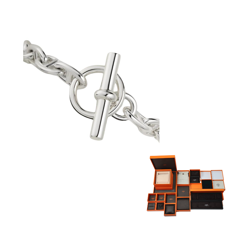 HERMES 925 Sterling Silver Bracelets Women's Silver
