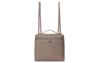 Loro Piana ExtraPocket Leather Tofu Bag Backpack Regular Women's Warm Beige/Elephant Gray