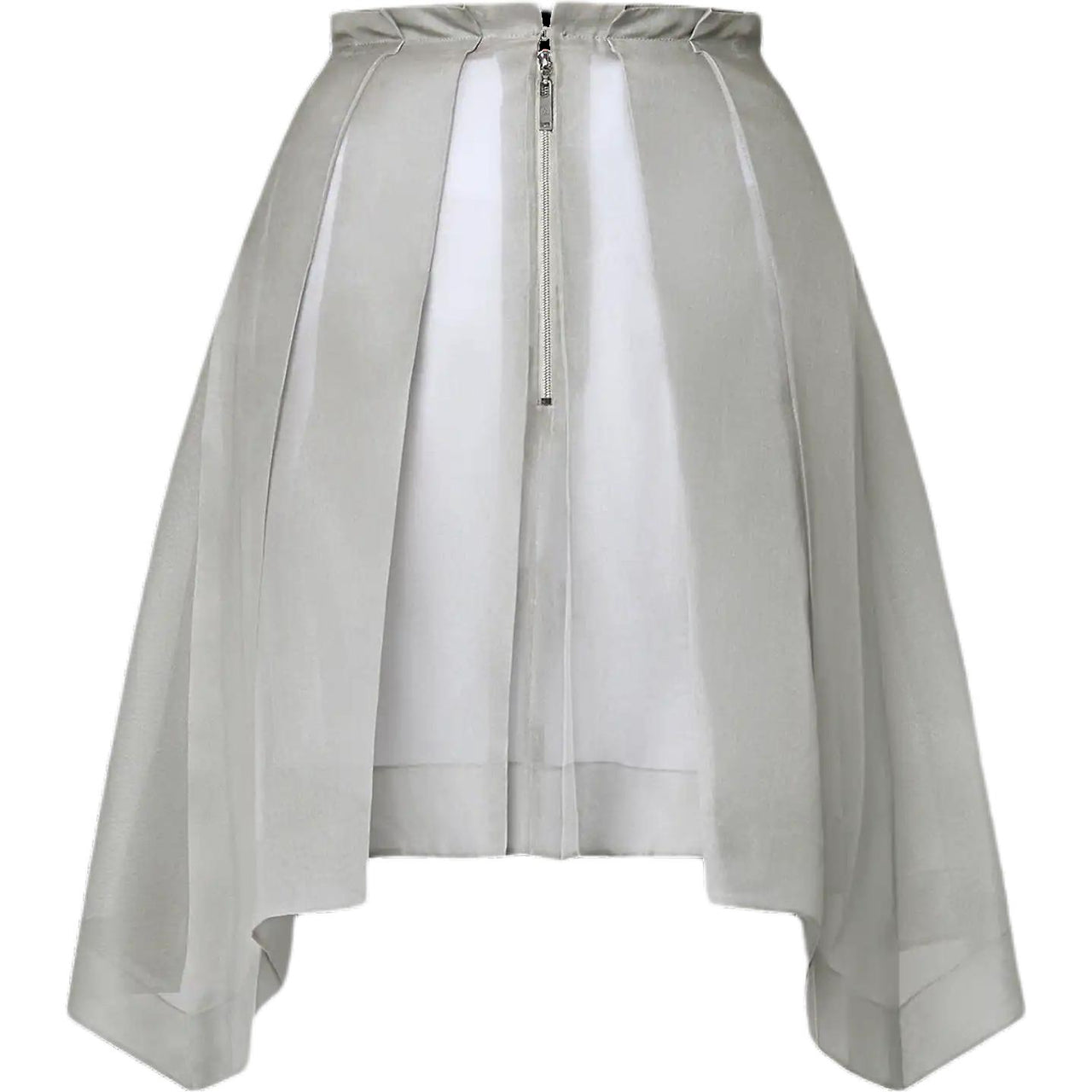 LOUIS VUITTON Asymmetrical Box Pleat Gauze Skirt