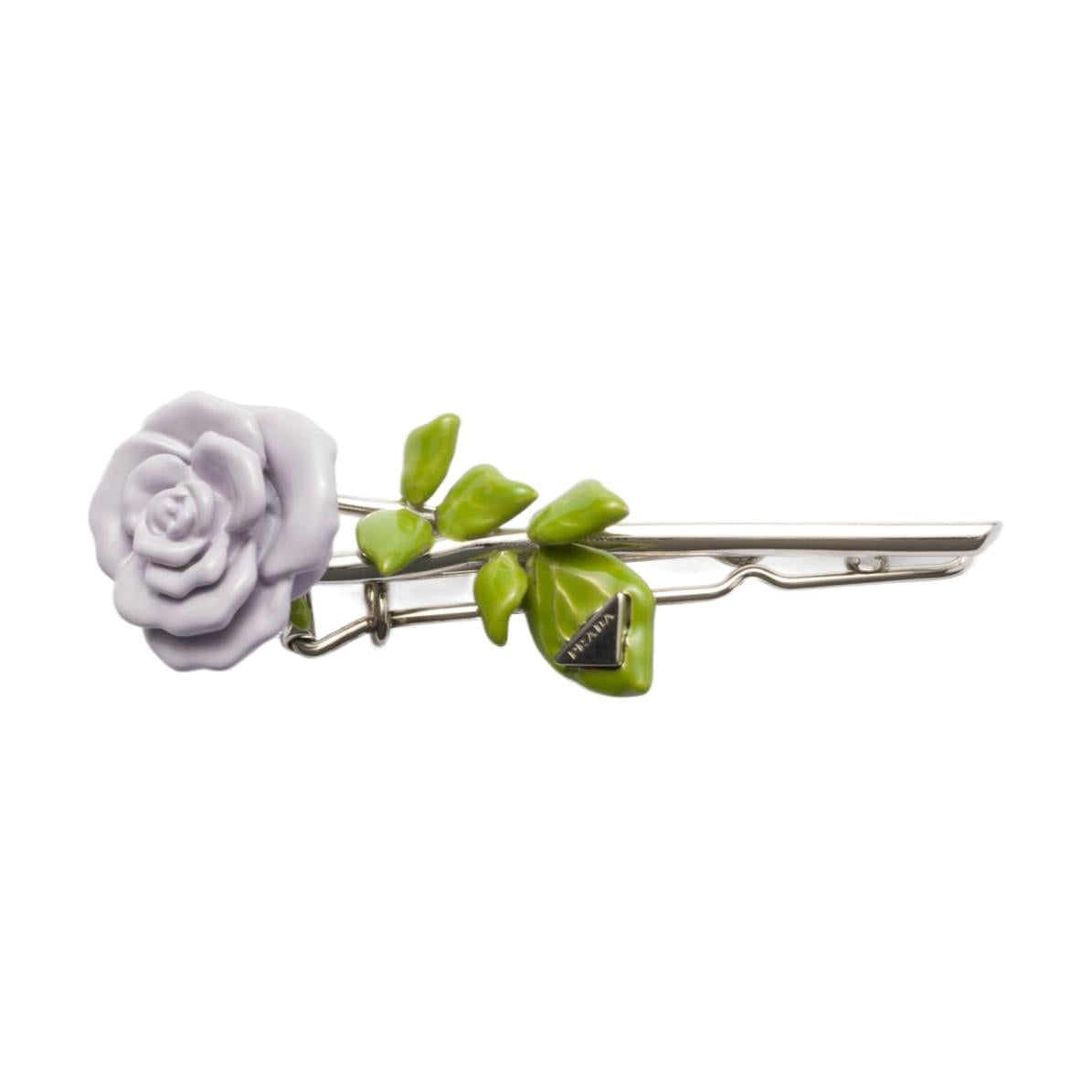 PRADA Enamel Hair Clips Women's Light Purple