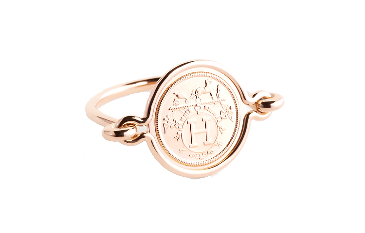 HERMES Rings Unisex Rose Gold