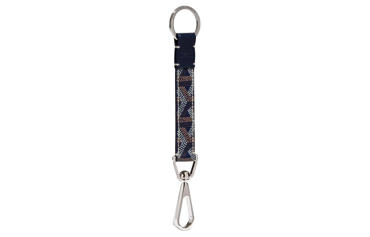 GOYARD Canvas With Calfskin Keychain Bag Accessory Unisex Marine Blue