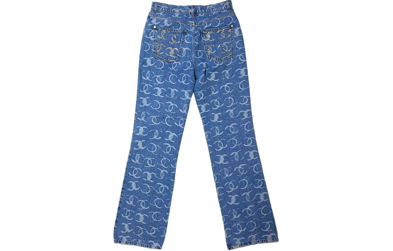CHANEL FW23 Jeans Women's Light Blue