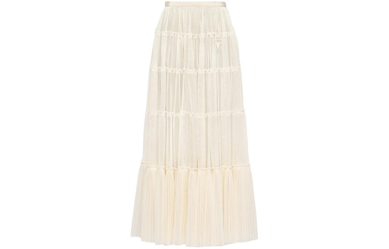 PRADA Casual Long Skirts Women's Ivory White