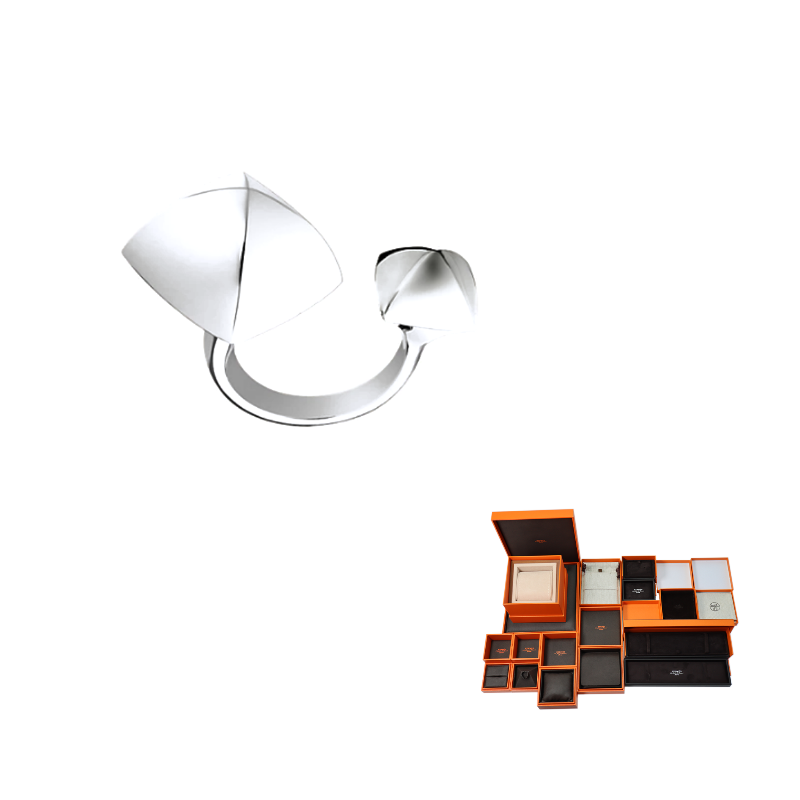 HERMES 925 Sterling Silver Rings Women's Silver