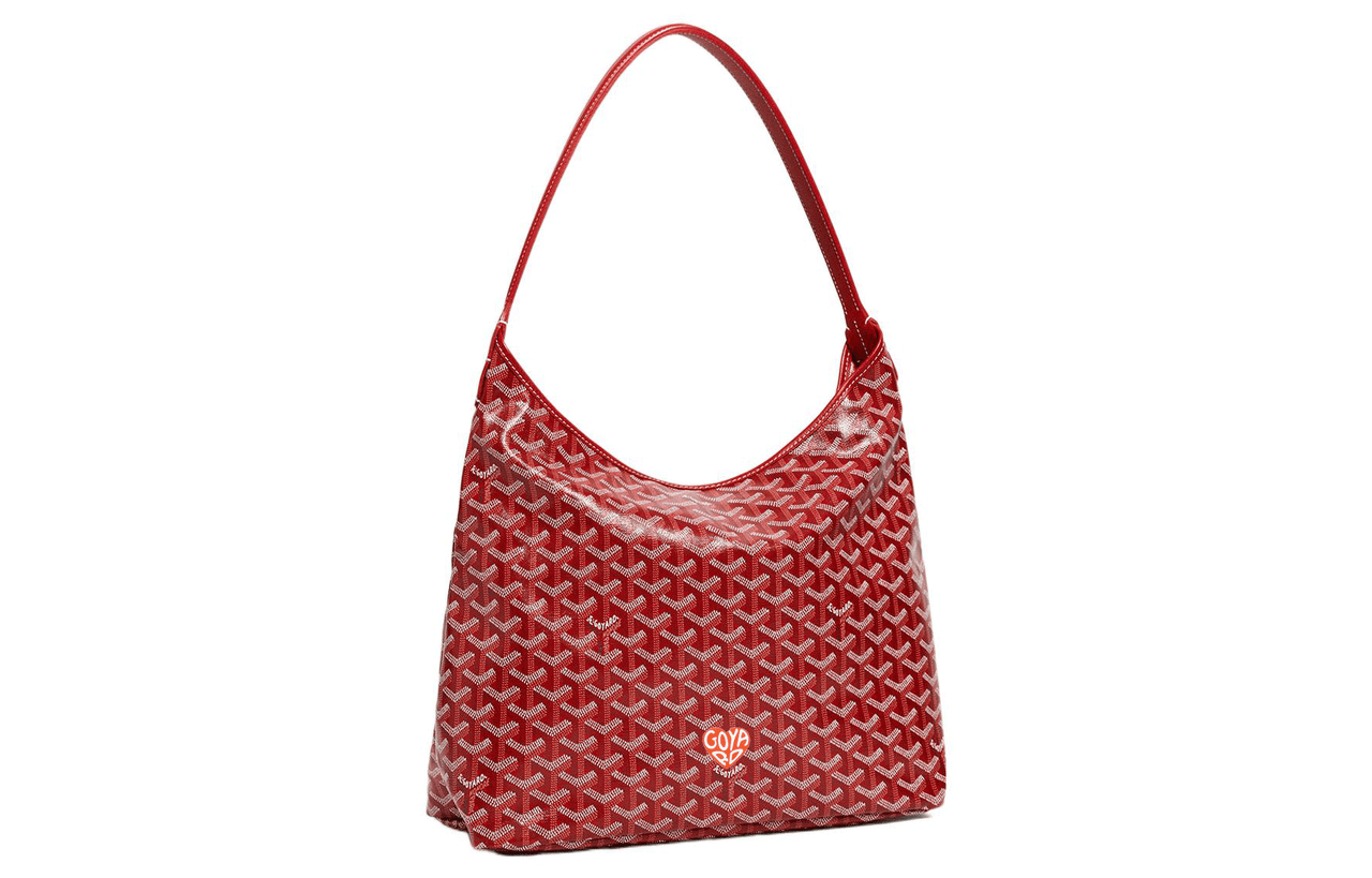 GOYARD Bohème Hobo Canvas With Leather Shoulder Bag Combo Bag Shoulder Bags Women's Red & Orange Small Heart Edition