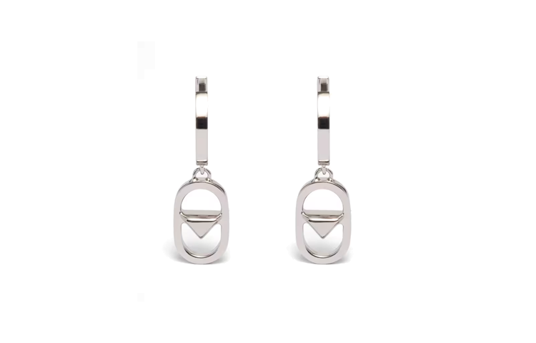 PRADA Earrings Women's Silver