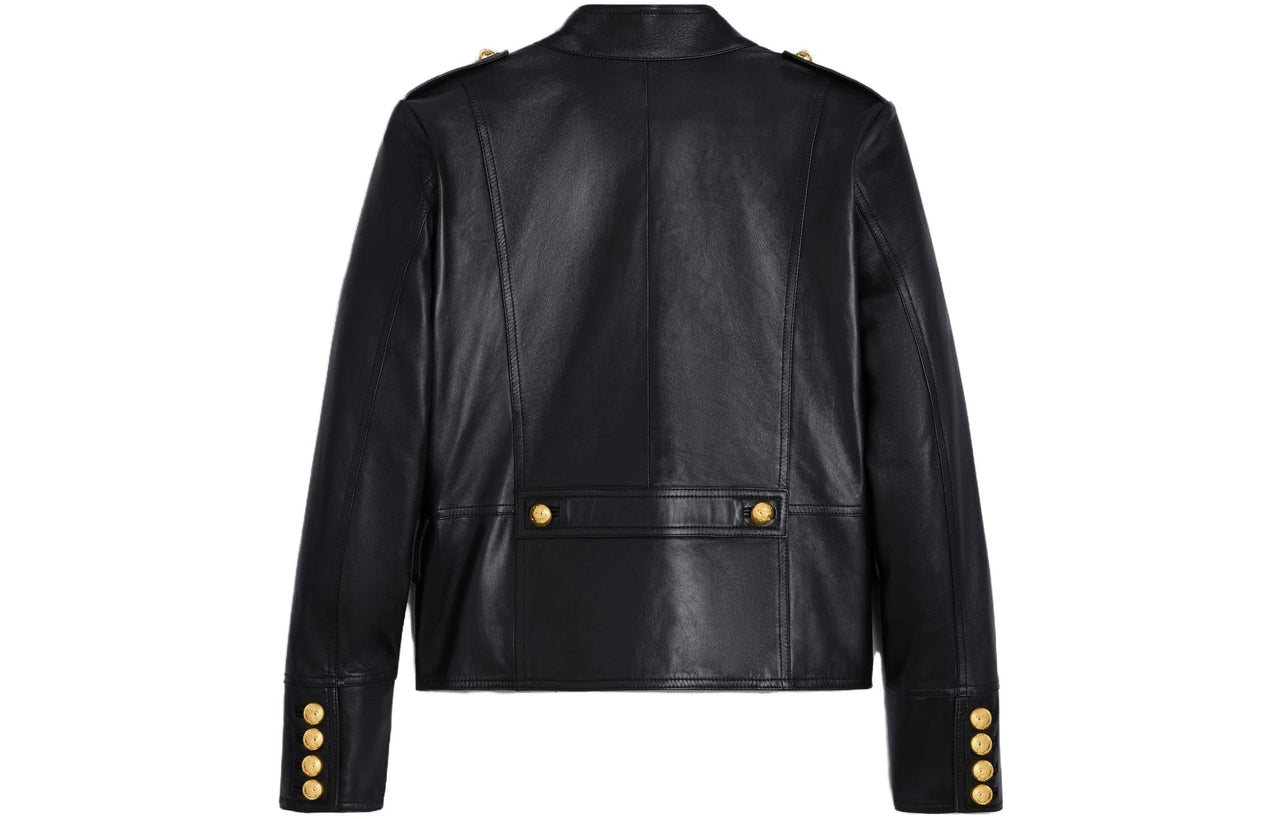 CELINE FW23 Leather Jacket Women's Black