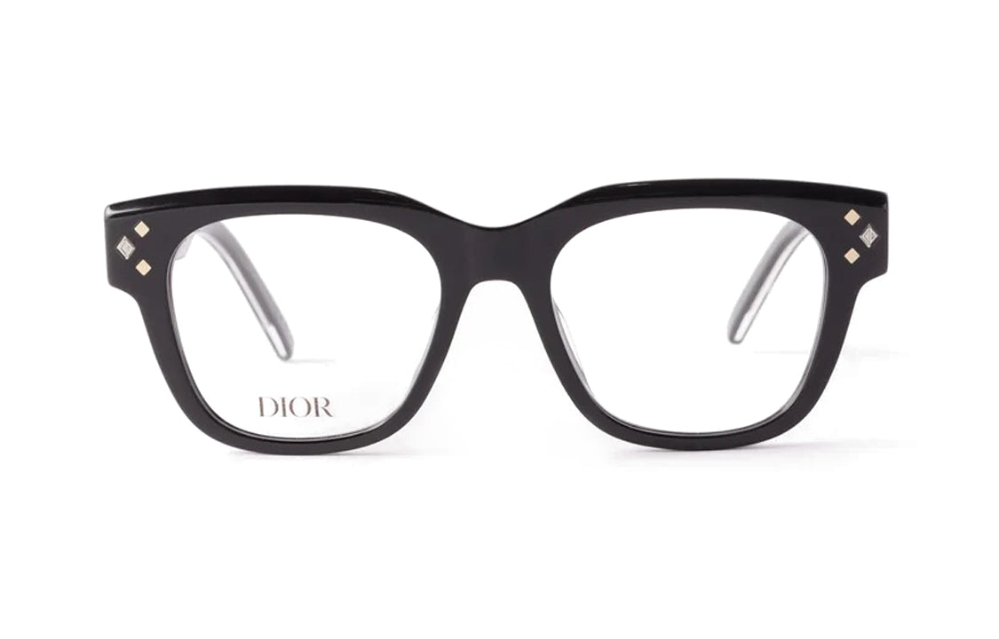 DIOR Acetate Rectangular Eyeglass Frames Men's Black