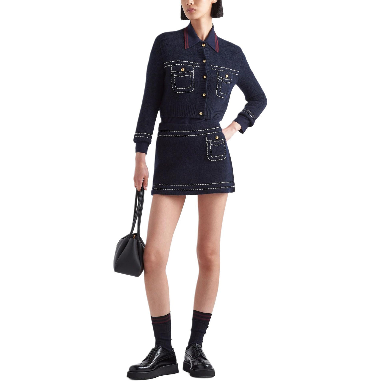PRADA Casual Short Skirts Women's Navy