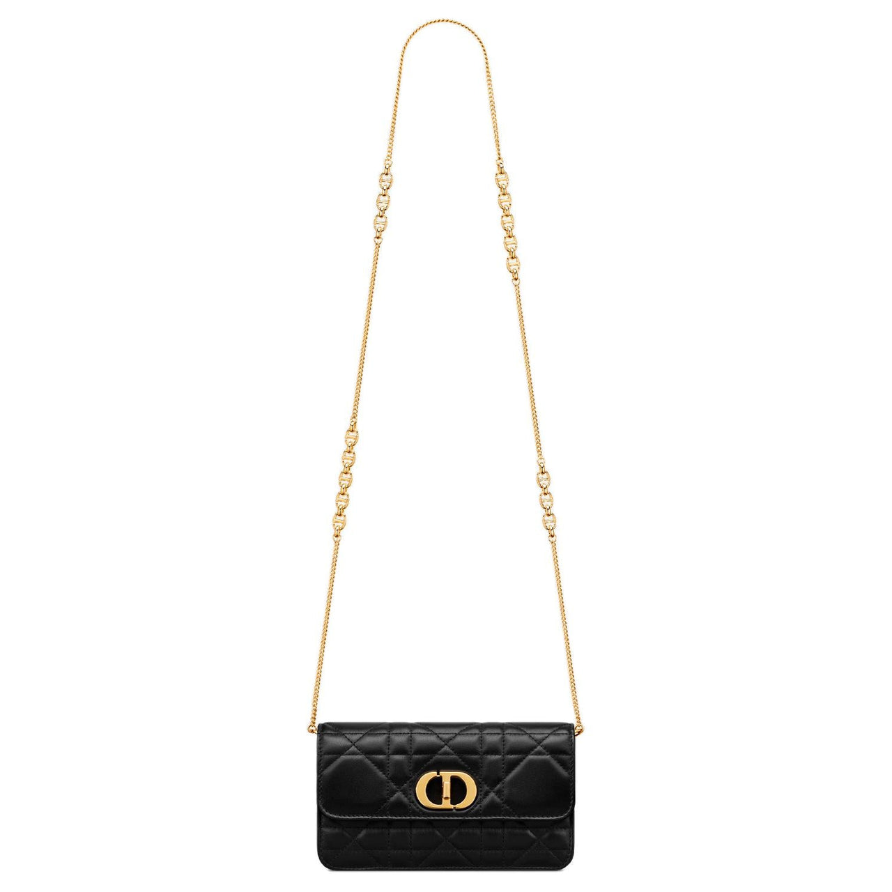 DIOR Sheepskin Shoulder Bag Women's Black