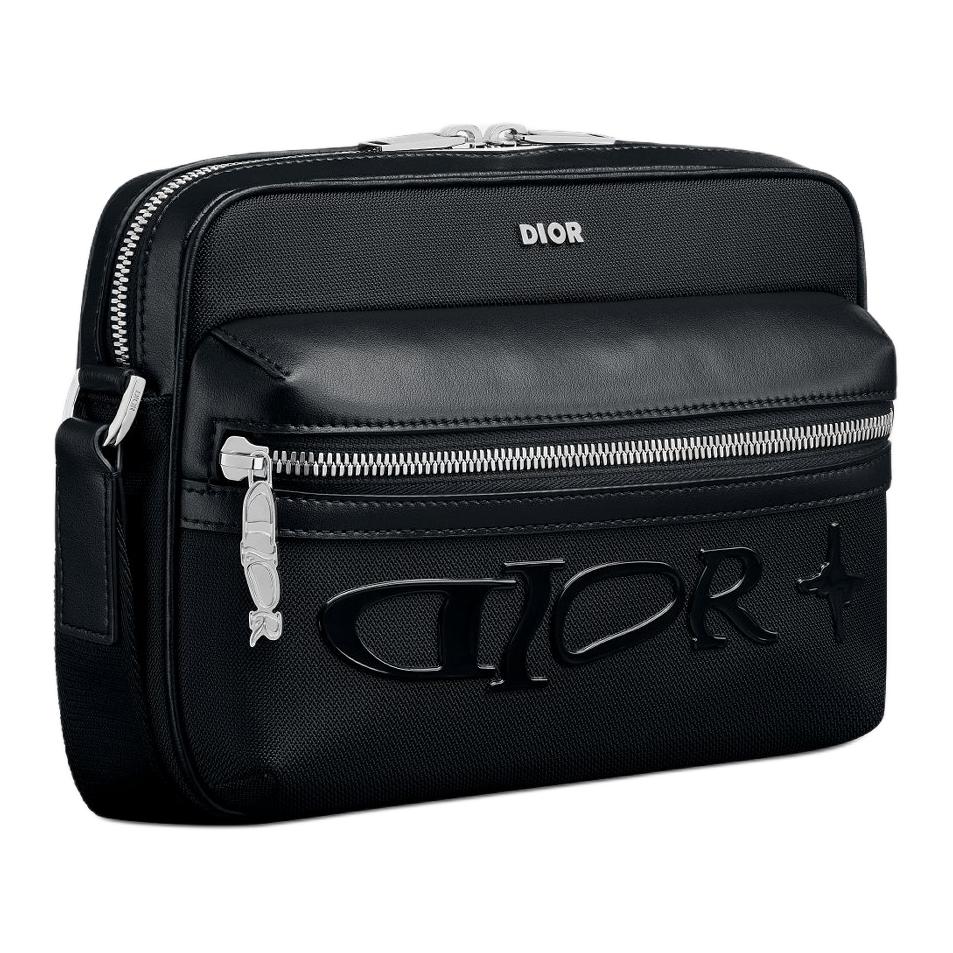 DIOR Nylon With Leather Messenger Bag, Shoulder Bag, Crossbody Bag Regular Men's Black