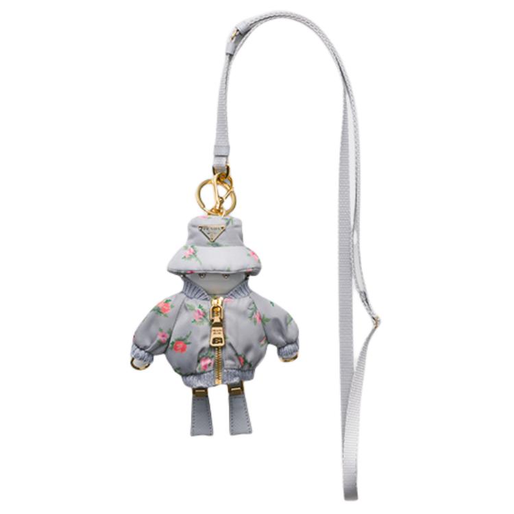 PRADA Enamel Metal Pendants Women's Gray