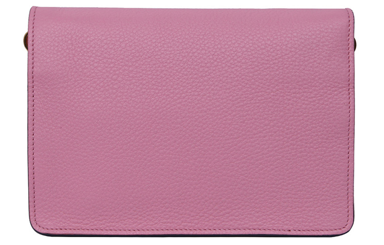 PRADA Cow Leather Shoulder Bag Women's Pink