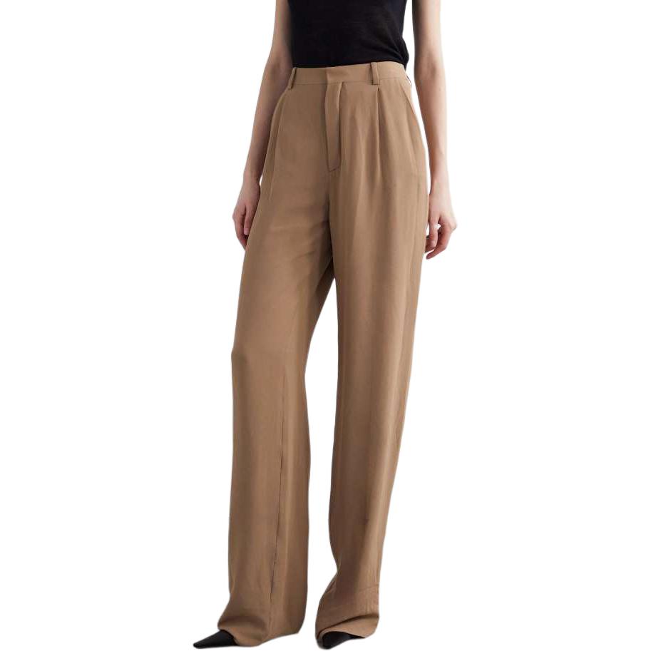 SAINT LAURENT High Waist Straight Leg Trousers