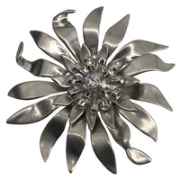 MIU MIU Copper Alloy, Faux Crystal Brooches Women's Steel, Crystal