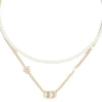 DIOR Metal Necklaces Women's Gold