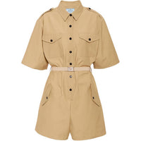 PRADA Short Sleeved Belted Jumpsuit