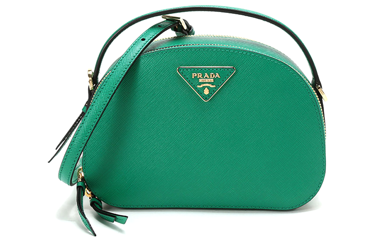 PRADA Cow Leather Handbag, Shoulder Bag, Crossbody Bag, Camera Bag Women's Green