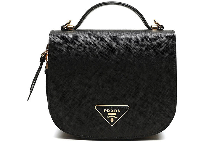 PRADA Cow Leather Backpack Handbag Shoulder Bag Women's Black